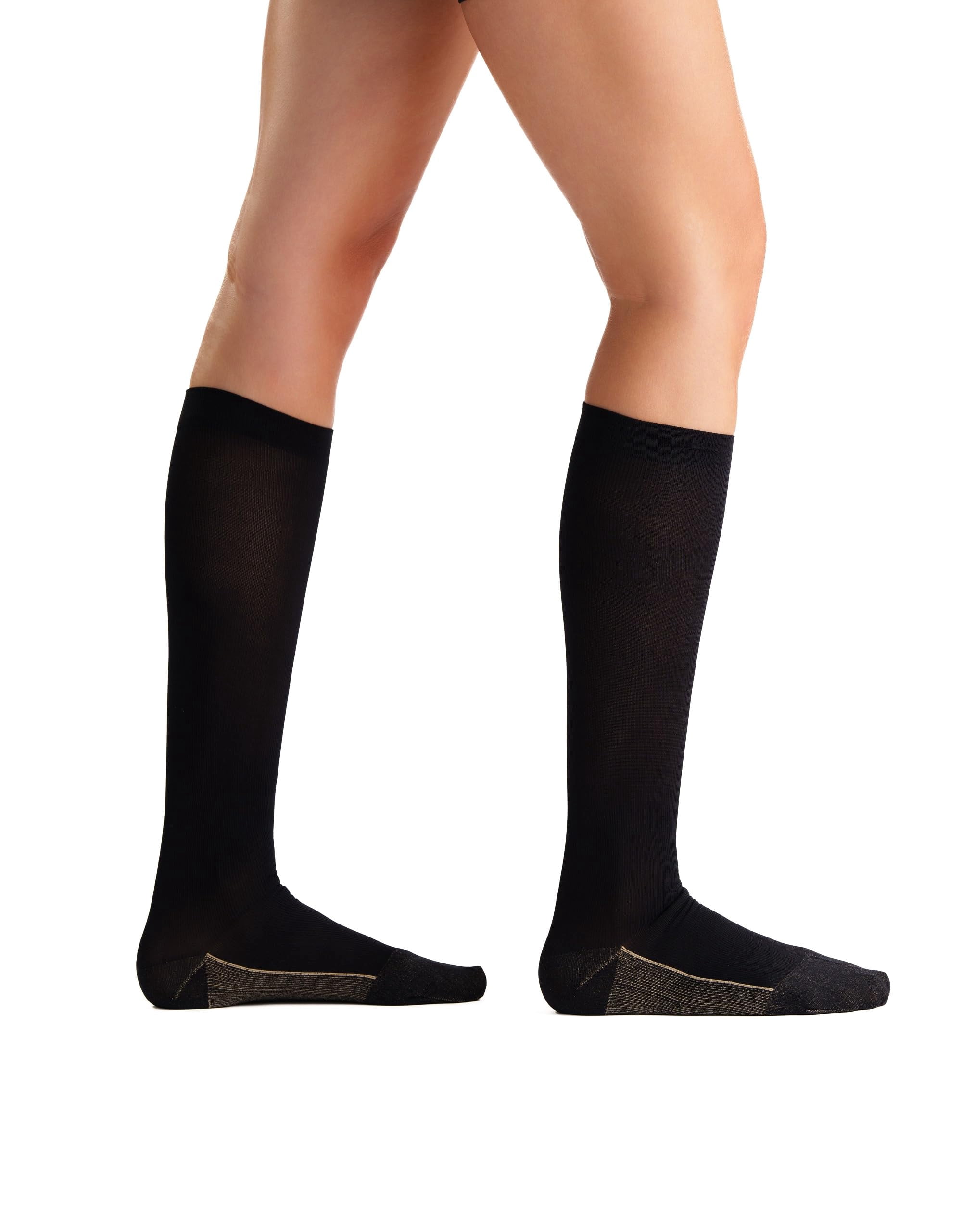 EvoNation Women’s Knee High 20-30 mmHg Graduated Compression Copper Socks – Firm Pressure Compression Support Stockings