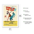 thumbnail image 2 of Cabin In The Sky - Ethel Waters Eddie “Rochester” Anderson and Lena Horne - Musical - Vintage Film Movie Poster by Albert Hirschfeld c.1943 - Fine Art Rolled Canvas Print 27in x 40in, 2 of 4