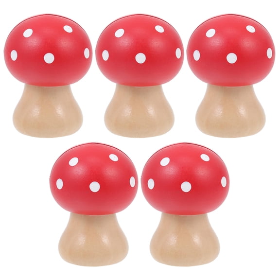 FOMIYES Mushroom Photo Holder Red Retro 5Pcs 1.9x1.4x1.4in Shops