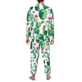 thumbnail image 5 of Bingfone Men'S Pajama Set 2 Piece Loungewear Pjs, Long Sleeve With Pajama Pants-Cactus Plants, 5 of 9