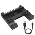 thumbnail image 1 of Base de ventilador de disipación de calor multifuncional, soporte de almacenamiento, controlador, cargador doble con soporte de luz LED para PS4/SLIm PS4 PRO, 1 of 13