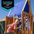 thumbnail image 3 of Sportspower North Peak Wooden Swing with Swing Swings, 6' Slide, Play Fort, Rock Climber & Sandbox, for Kids 3-8, 3 of 9