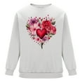 thumbnail image 4 of Goodeals Men's Fleece Sweatshirts 2025 Happy Valentine's Day Sweatshirt Comfy Long Sleeve Sweater Oversized Round Neck Heart Print Clothes(White,XL)Clearance Sale, 4 of 6