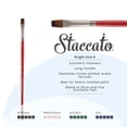 thumbnail image 2 of Creative Mark Staccato Artist Paintbrush - Bright Size 6 - Synthetic Long Handled Brushes For Acrylic Paints, Handmade and Full Bodied With Springy Response, 2 of 7