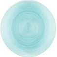 thumbnail image 2 of Combo Set 7" Dessert Plates and 10" inch Round Translucent Aqua Blue Plastic Plates with Gold Rim, Disposable China Like Party Plate, Heavy Duty Dinner Charger Plate, Salad, Wedding, Tableware (32), 2 of 7