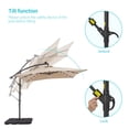 thumbnail image 6 of CHYVARY 8.2x8.2ft LED Outdoor Patio Offset Hanging Cantilever Umbrella W/Base for Deck,Poolside and Patio,Sand, 6 of 9