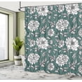 thumbnail image 4 of Ambesonne Aster Shower Curtain, Earth Tones Flower Petals Art, 69"Wx75"L, Forest Green, 4 of 4