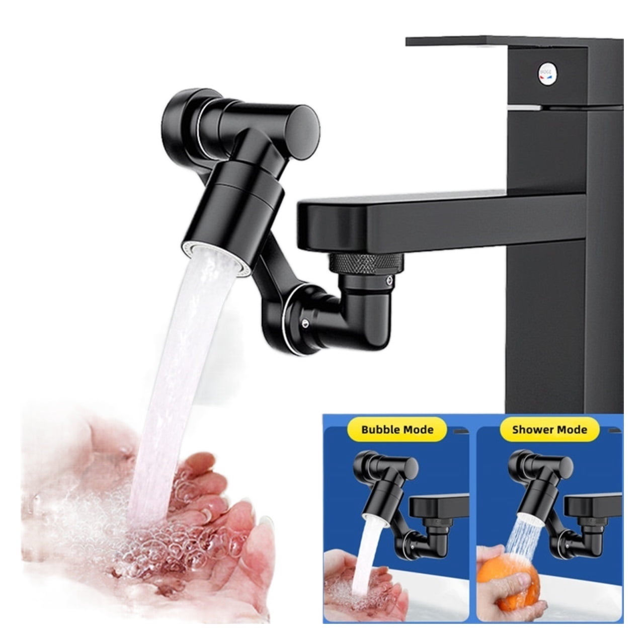 Universal Faucet Extenders Aerator Washbasin Tap Extension Splash Filter Bubbler Nozzle Robotic Arm Kitchen Tap Extender ,Easy to Use