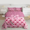 thumbnail image 2 of Feelyou Pink High Heel Bedding Comforter Set for Girls, Princess Sequin Print Twin Comforter Sets, Chic Glitter Diamond Reversible Bedding Set, Lightweight Room Decor, 2 Pieces, 2 of 8