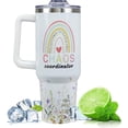 thumbnail image 2 of Chaos Coordinator Tumbler With Handle 40oz insulated stainless steel skinny Tumbler Cup With Lid and Straw Coworker Gifts, Coworker Appreciation Gift Retirement Gifts Thank You Gifts For Women, 2 of 6