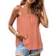 thumbnail image 2 of Camisola informal con ribete de volantes para mujer, camiseta sin mangas con tirantes fruncidos, camiseta sin mangas de Color puro para verano, 2 of 6
