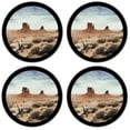 thumbnail image 2 of Silicone Non-Slip Drink Coasters with Removable Printed Absorbent Felt Pad - Set of 4 - Desert Towers, 2 of 3