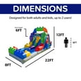 thumbnail image 2 of Herokiddo Block Party 12’ Tall Dual Lane Backload Inflatable Water Slide with Attached Pool, for Kids and Adults, Commercial Grade PVC Vinyl (Blower Included), 2 of 4