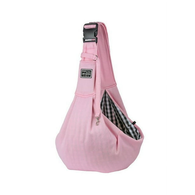Hands-Free Pet Sling Carrier Bag Adjustable Buckle Single Shoulder Bag for Small Dog Cat