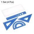 thumbnail image 3 of Unique Bargains Laser Engraving Metal Geometry Ruler Set, 15cm, Blue, 4 Count, 3 of 5