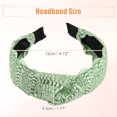 thumbnail image 5 of Unique Bargains 2 Pcs Women' Wide Knotted Headband Beige Yellow Green 1.77" Wide Classic Casual Style Headband for Women, 5 of 7