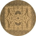 thumbnail image 1 of Ahgly Company Indoor Round Oriental Brown Industrial Area Rugs, 6' Round, 1 of 4