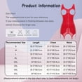 thumbnail image 7 of Doomiva Women's Faux Leather Bodycon Mini Dress Zipper Front Open Chest Tank Dress with Garter Clips Hot Pink 5XL, 7 of 7