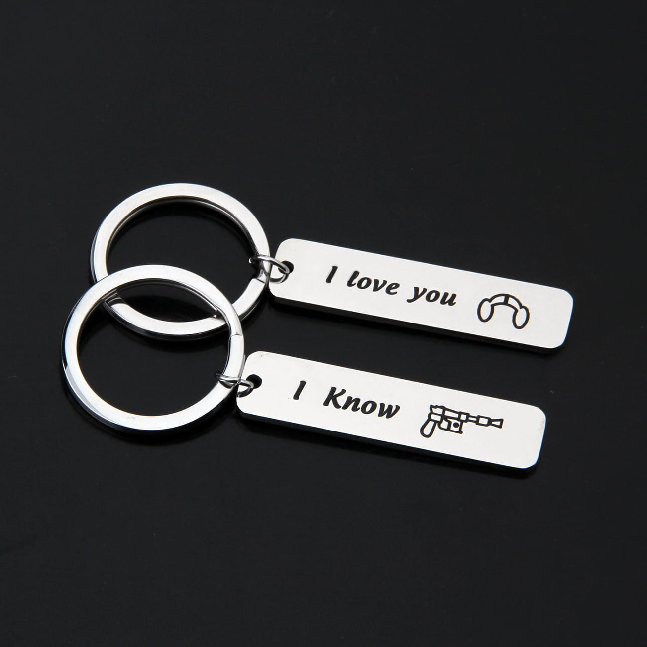 Star Wars Gift TGBJE I Love You I Know Keychain Set Couple Keychain