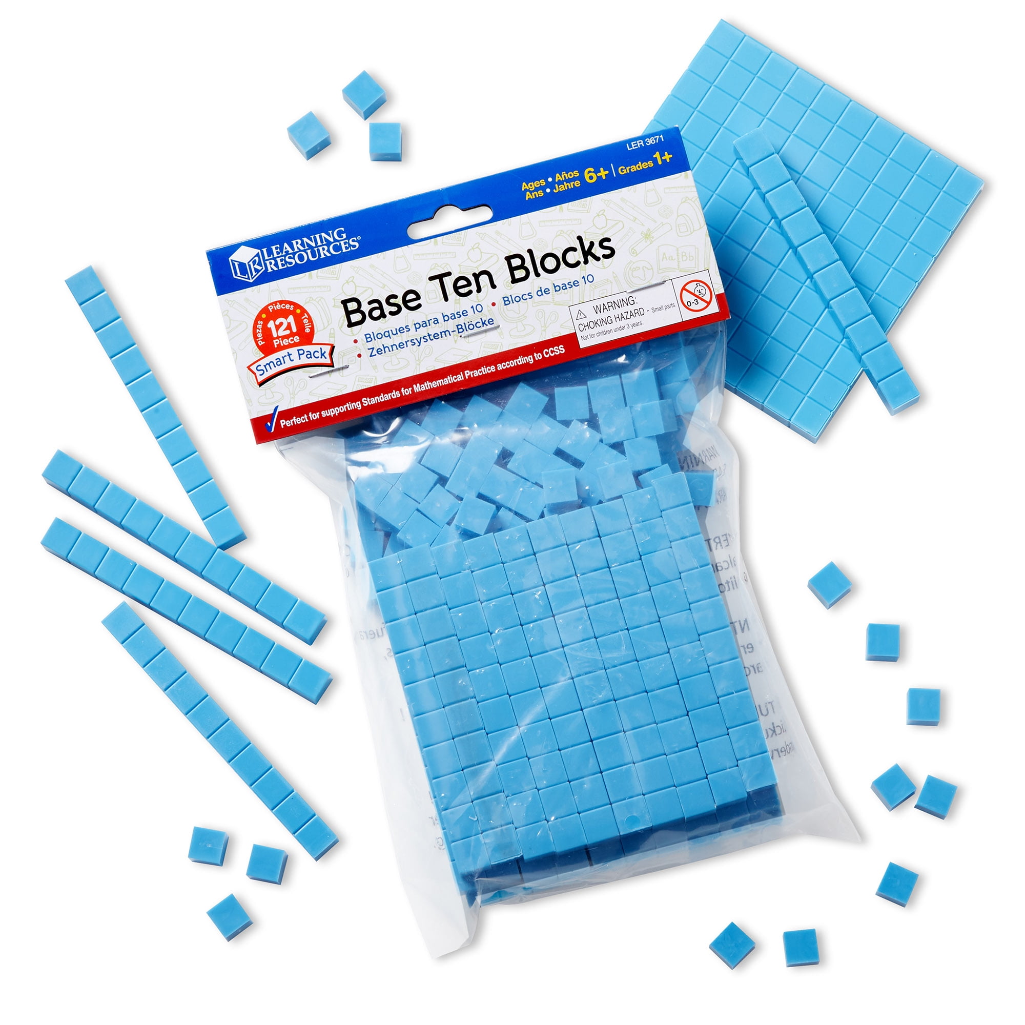 Education Four Colors Plastic Base Ten Set Kids Gifts Math Cognitive in Bag 