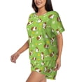 thumbnail image 2 of Kdxio Guinea Pigs Print Pajamas Sets for Women Short-Sleeved Pjs with Lounge Shorts Two Piece Sleepwear S-4XL, 2 of 8