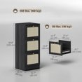 thumbnail image 3 of HOMCOM 3 Drawer File Cabinet Lockable Filing Cabinet for A4 Letter Black, 3 of 10