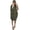 a-ArmyGreen18372, variant on FINALGANG Womens Dress Lightweight Solid Color Half Sleeve Crewneck Midi Dress With Side Pockets Loose Fit Casual Linen Dress For Daily Going Out Wear