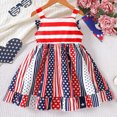 thumbnail image 4 of KPOPLK 4th of July Todddler Girls Outfit Strars Stripes Spaghetti Strap Little Girl Dress Kids Independence Day Clothes(3-4 Years,Red), 4 of 5