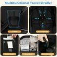 thumbnail image 3 of babyeap 2 in 1 Baby Stroller,Foldable Lightweight Carriage Reversible Bassinet Pram for Toddler,Travel Stroller with with Cup Holder、Storage Bag,Black, 3 of 10