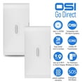thumbnail image 1 of OSI Gen 2 Alarm Vibration Sensor Accessory (2-Pack) - Accessory for OSI Alarm System Gen 2, Vibration Detection, Concealed Emergency SOS Button, Wireless, 3M Tape, 1 of 8