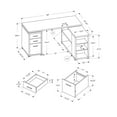 thumbnail image 3 of Monarch Specialties Computer Desk, L-Shaped, Corner, 3 Drawers 2 Open Shelves 3 Cubbies, 60"L X 47"W, 3 of 4