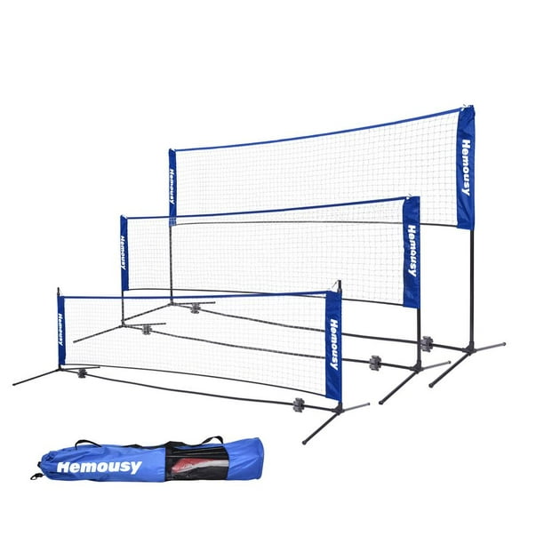 10' Portable Badminton Net Set Height Adjustable - for Tennis, Soccer ...
