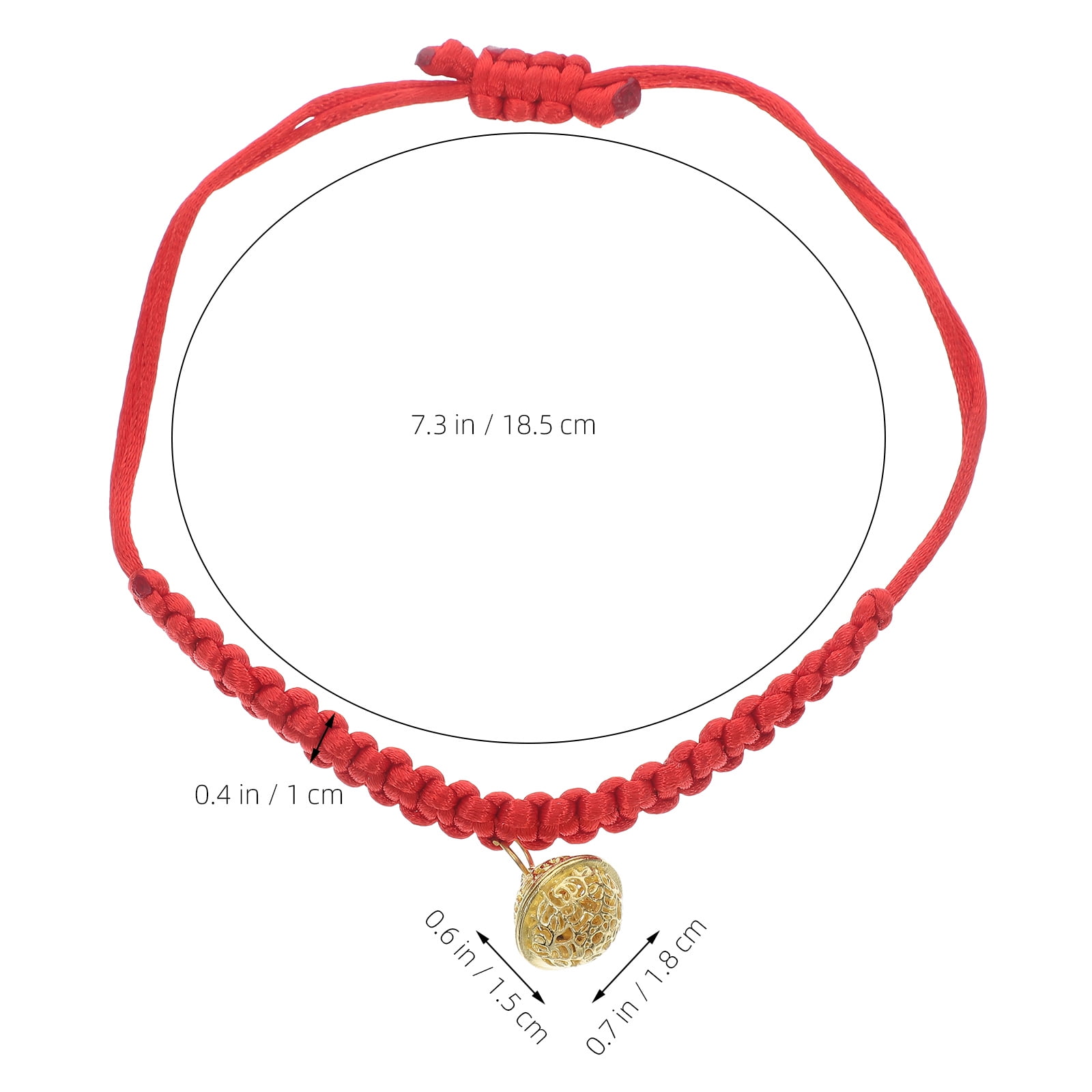 OULII Adjustable Red Rope Pet Collar with Lucky Bell for Cats and Small Dogs, and Comfortable Fit