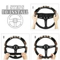 thumbnail image 4 of Renewold Southwest American Tribal Brown Black Car Steering Wheel Cover 15 Inch Universal Breathable Soft Anti-Slip Sweat Absorbent Car Accessory Fit for Most Vehicles, 4 of 6