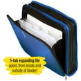 thumbnail image 3 of Five Star Classeur à Fermeture Éclair Durable 2 Pouces, Comprend 6 Pochettes Dossier Extensible, Bleu (72534), 3 of 5