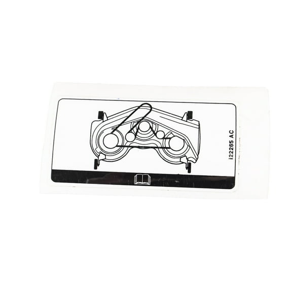 Cub Cadet Label Belt Route Lawn Mower Parts, 3.7 inch