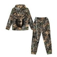 thumbnail image 5 of Uorisanigo Girls Boys Sweatsuit Set Oversized Camo Deer Hunter Pullover Hoodies and Athletic Cargo Jogger Sweatpants Pack of 2, Youth Activewear Set Fall Winter Outfits, 5 of 7