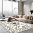 thumbnail image 6 of CCTFS Area Rugs for Living Room Bedroom Dining Room, Machine Washable Large Print Boho Vintage Tribal Aesthetic Carpet, Stain Resistant Floor Cover, Non Slip Low Pile Kitchen Rugs (Beige 8x10ft), 6 of 7