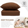 thumbnail image 6 of Outdoor Seat Cushion Set 19 x 19 Inch Waterproof & Fade Resistant Patio Furniture Cushions with Removable Cover, Outdoor Sofa Replacement Seat & Back Cushions for Chair Sofa Couch, Brown, 6 of 9