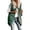 Black Green-3XL, variant on Women's Double Sided Fleece Lined Puffer Vest Sleeveless Long Coat Hooded Jackets Outerwear with Full Zipper and Pockets