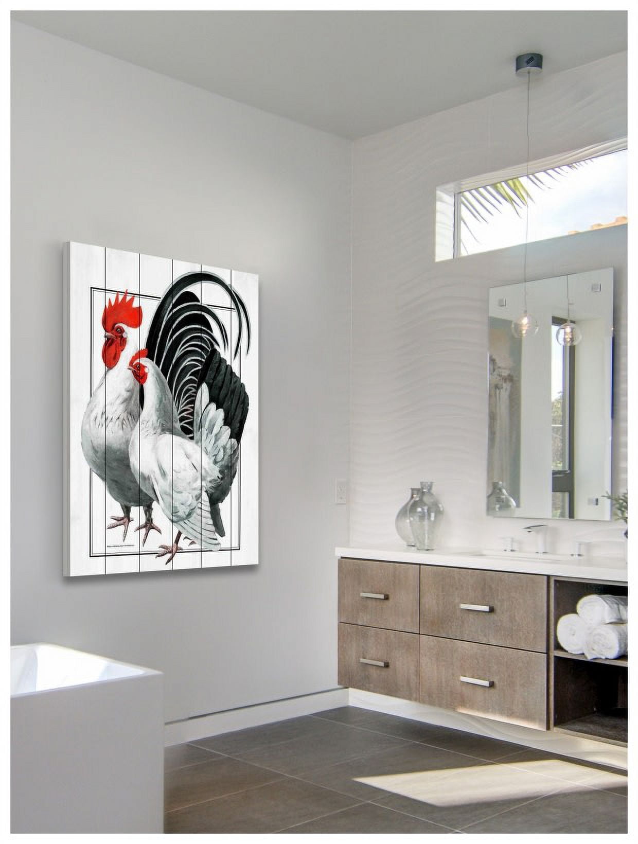 Marmont Hill "Journal Poultry" Painting Print on White Wood