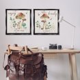 thumbnail image 3 of Stupell Industries Enjoy Beauty Mushroom Plants & Flowers Painting Black Floater Framed Canvas Art Print Wall Art, 25 x 25, Set of 2, 3 of 10