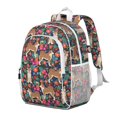 thumbnail image 2 of Shiba Inu Dog and Flower Floral Backpack for School,Cute School Bag,Schoolbag with Adjustable Shoulder Straps & Padded Back,15"x11.42"x5.5", 2 of 6