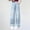 Blue, variant on Amidoa Girls Wide Leg Jeans- Elastic Waist Casual Baggy Cute Denim Pants Blue Size 5