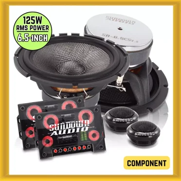 Sundown Audio SA-6.5CS v.3 6.5" 125W RMS Component Car Audio Speakers   Tweeters