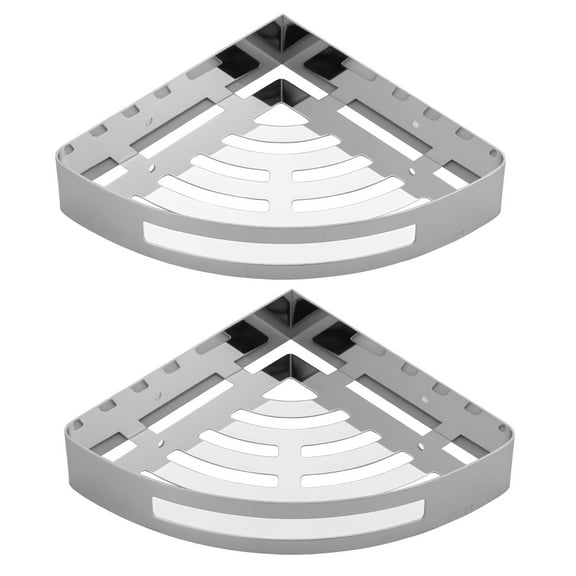 Stainless Steel Wall Mounted Corner Shower Caddy, Triangular Shower Basket in Chrome