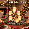 thumbnail image 2 of Nativity Christmas Lighted Centerpiece with Flameless Candle Glow, Christmas Decoration with Frosted Greenery, Red Berries & Pinecones, Perfect for Home Tabletop & Holiday Gift, 10.6" x 11.8", 2 of 7