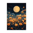 thumbnail image 5 of Mudket Framed,Canvas Wall Art,Ready to Hang,Orange Flower Night Floral Canvas Print,Botanical Wall Decor,Flower Pictures, for Bedroom Living Room Office Decor - 12"L x 8"W, 5 of 10