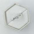 thumbnail image 3 of SOLITAIRE JEWELS 1Ct Round Moissanite Diamond Engagement Solitaire With Diamonds Leaves Ring 10K White Gold, 3 of 6