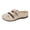Beige, variant on Women's Flower Embroidered Double Buckles Orthopedic Wedge Mules Boho Beach Vintage Floral Closed Toe Arch Support Dress Clogs Slides Sandals White Size 6